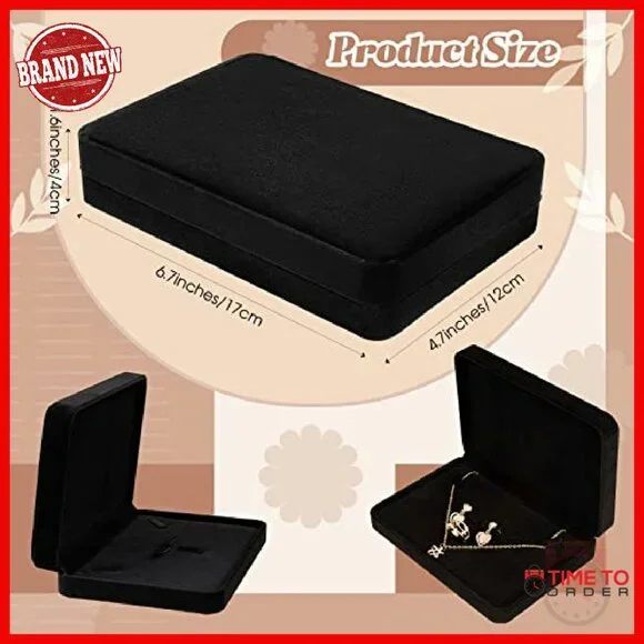 6-Piece Jewelry Gift Box Set - Flannelette Travel Case for Necklace Ring Earring
